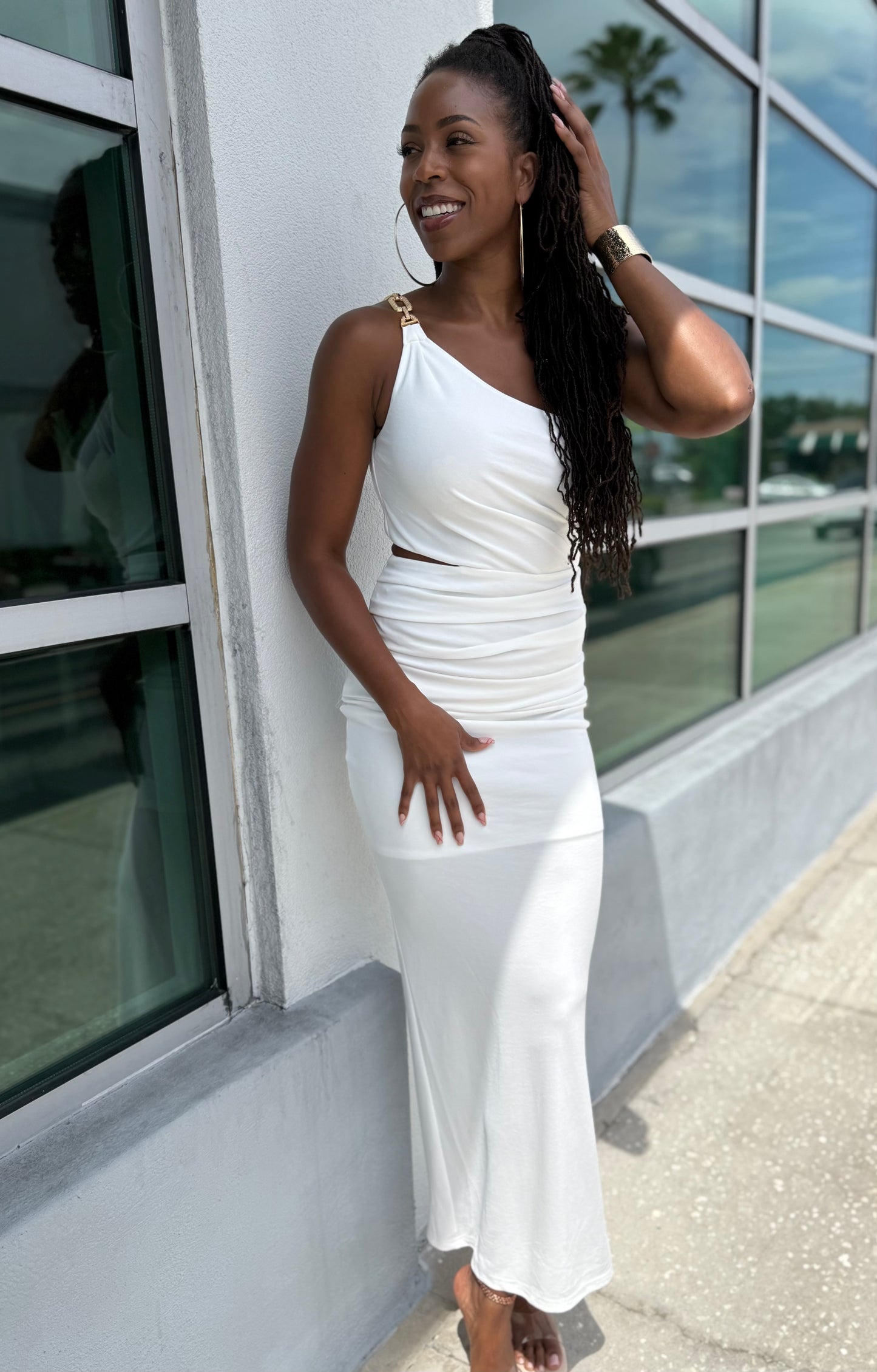 Cut Out Gown (white)