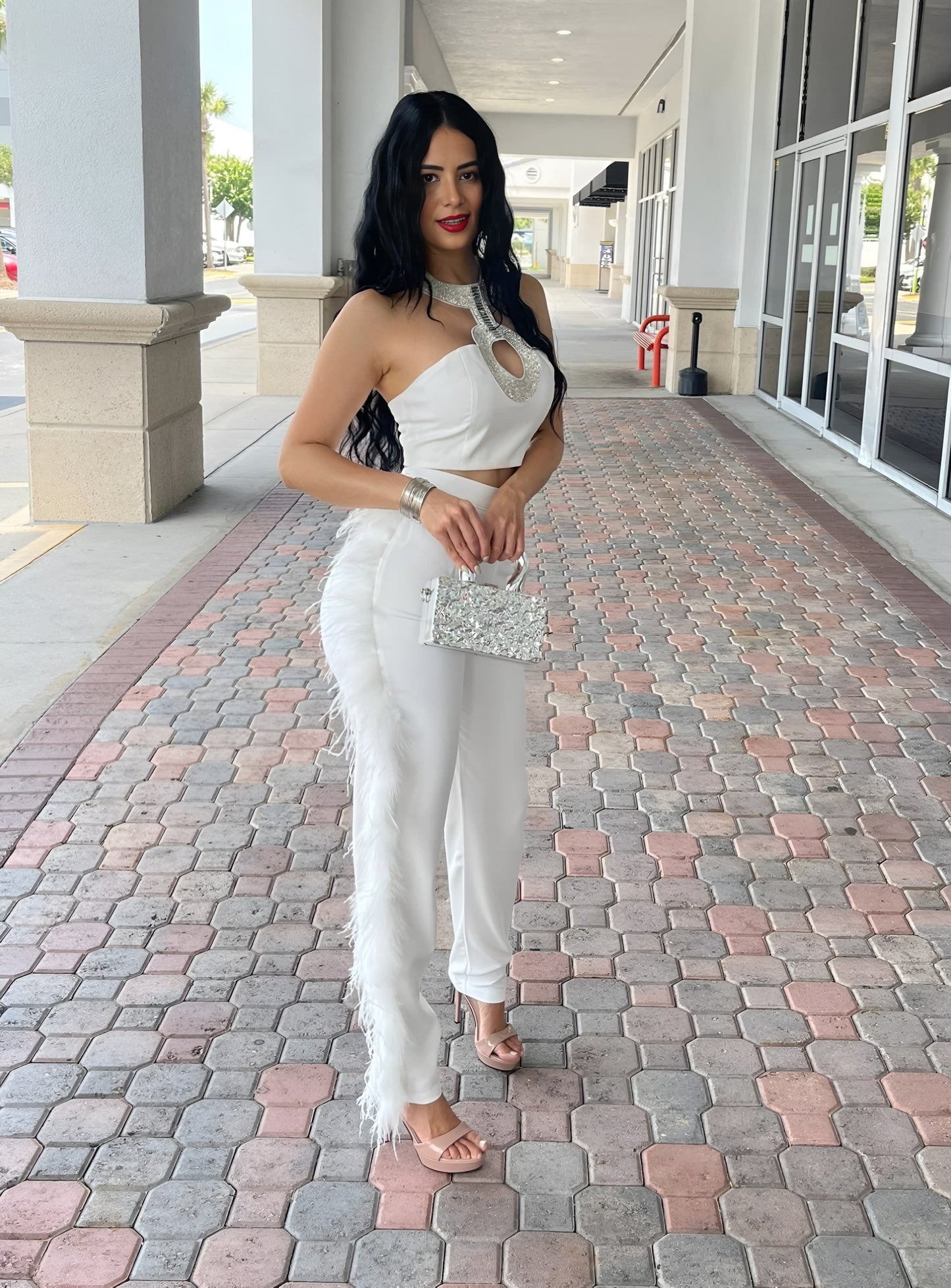 Feather Pant Set