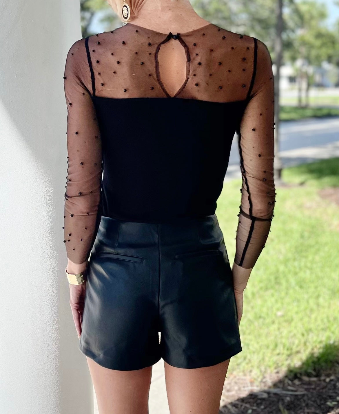 Faux Leather Mini Skort
