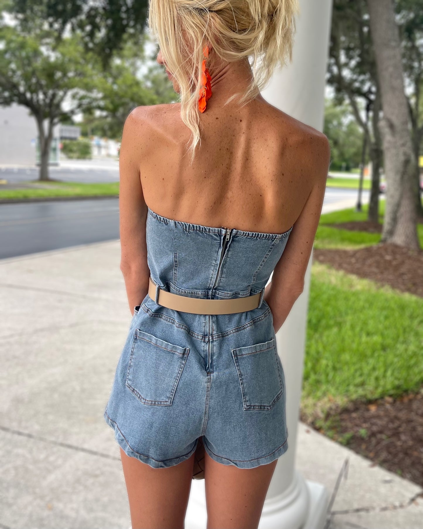 Denim Romper