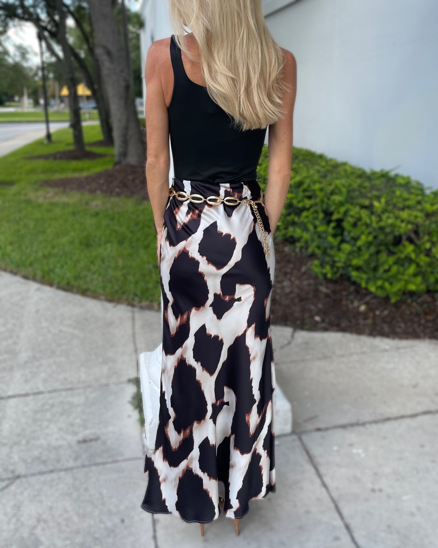 Animal Print Maxi Skirt