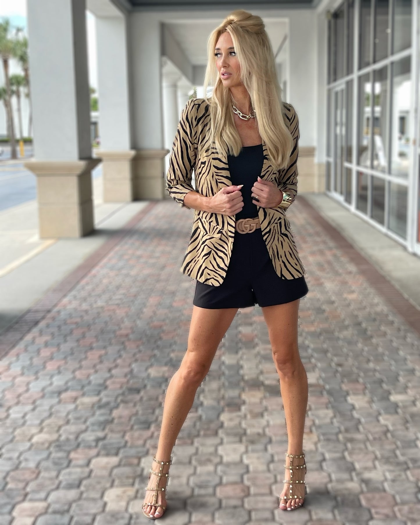 Animal print Blazer