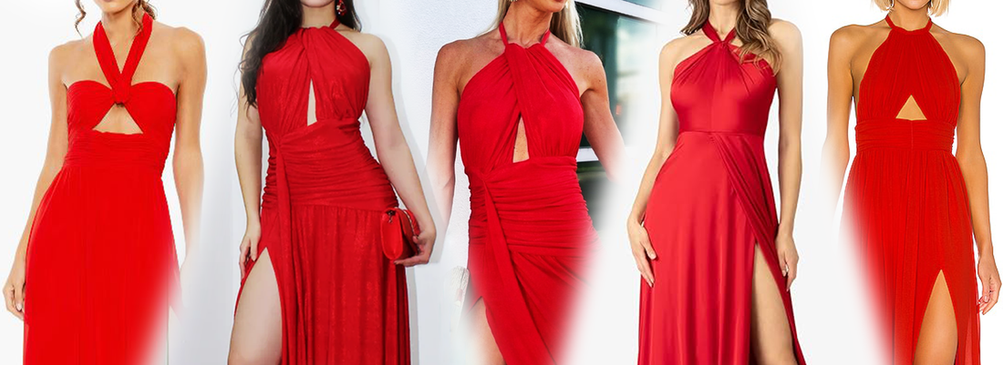 Halter Maxi Dress Red