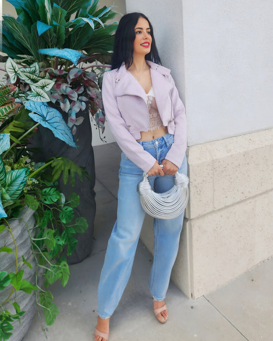 Lavender Suede Jacket