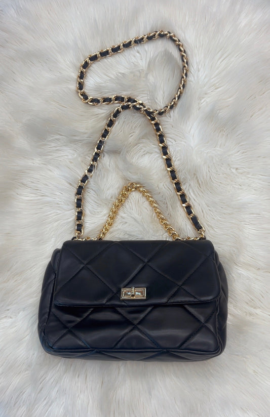 Quilted Black Shoulder Purse