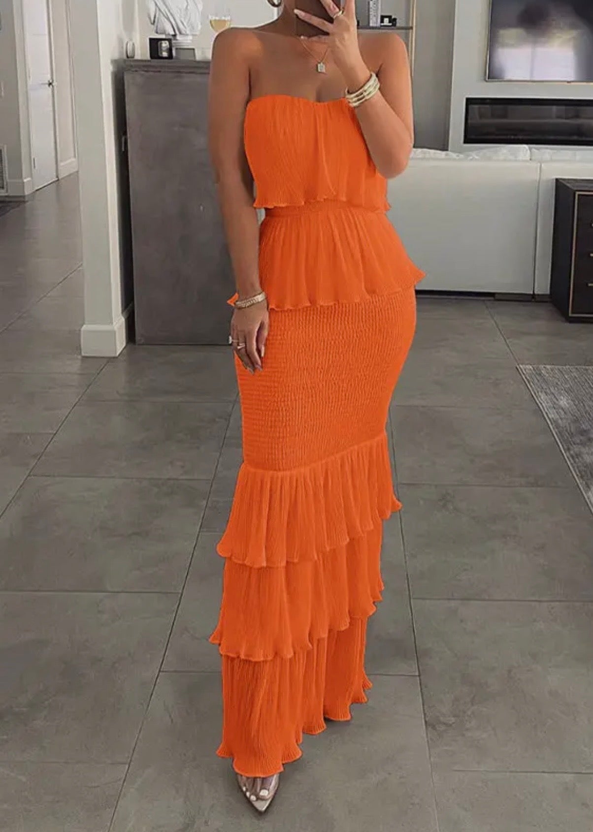 Ruffle Maxi (Orange)