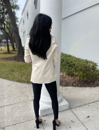 Boyfriend Blazer (Cream)