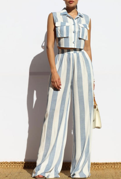 Stripe Pant Set
