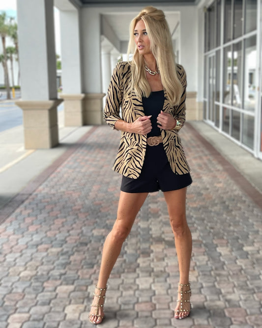 Animal print Blazer