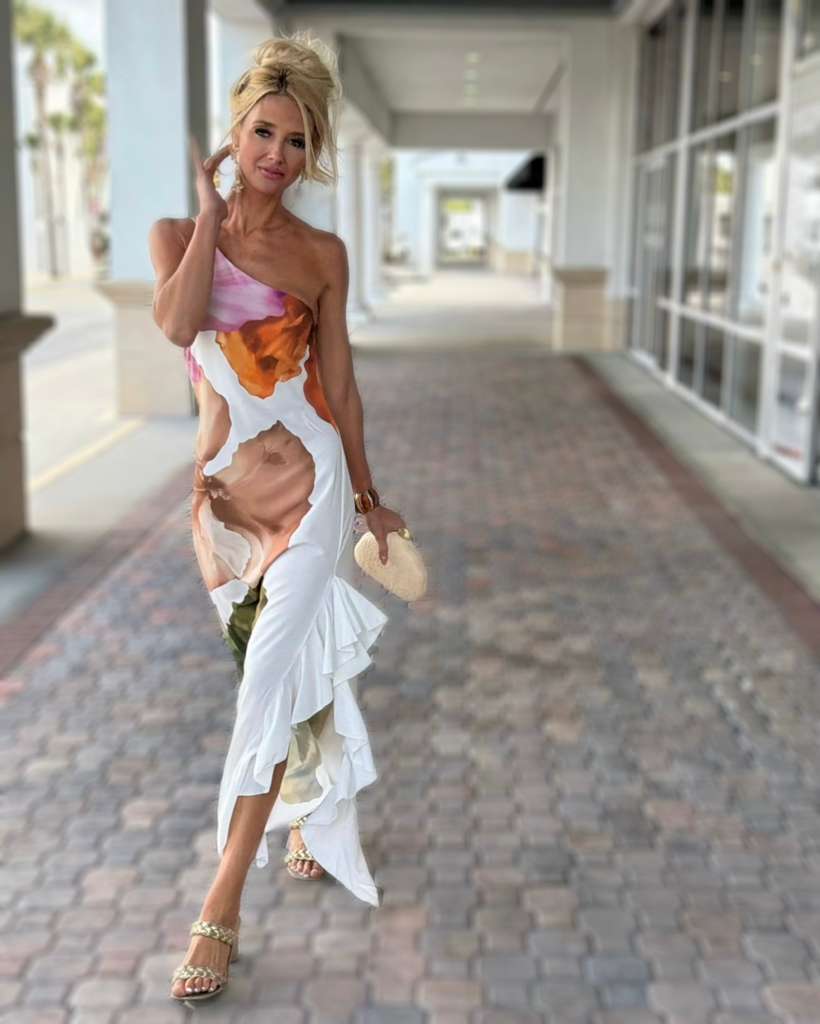 Asymmetrical Floral Maxi