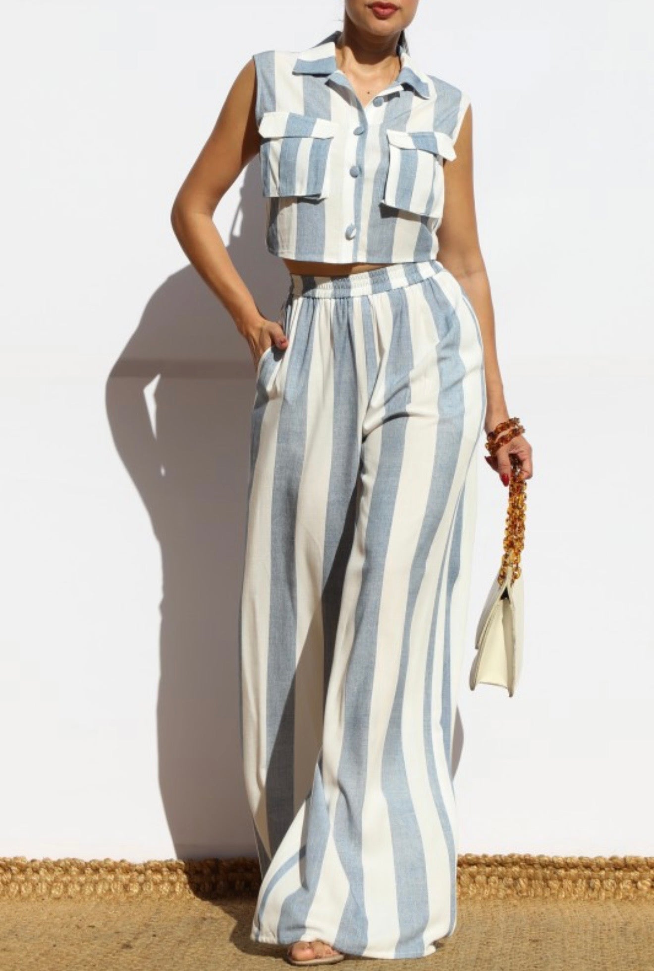 Stripe Pant Set
