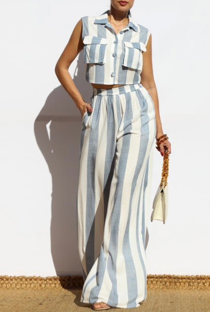 Stripe Pant Set