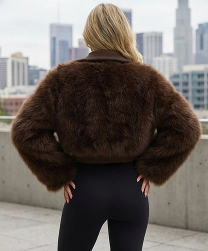 Faux Fur Cropped Jacket