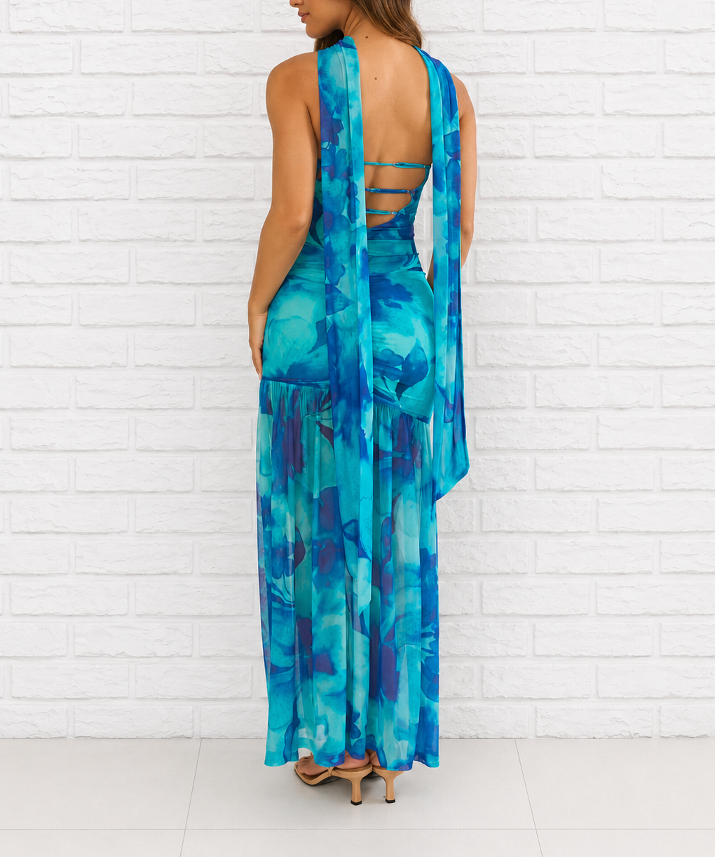 Bandeau Floral Maxi Dress