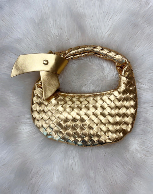 Gold Woven Handbag