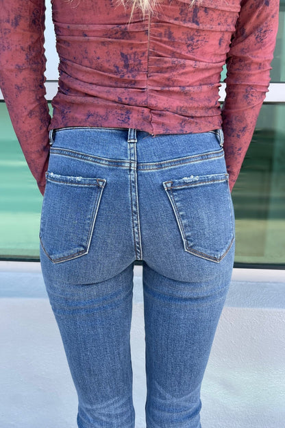 Boot Cut Denim Blue Product Back View