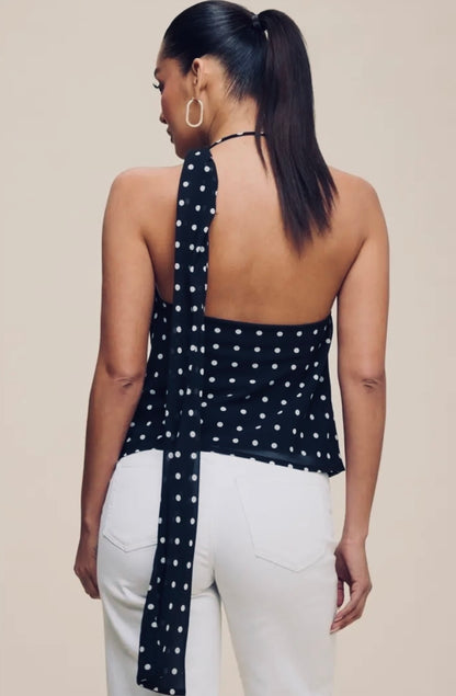 Asymmetrical Polka Dot Top
