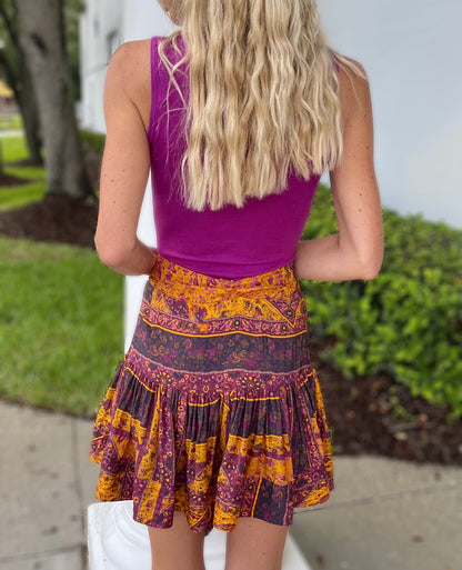 Floral Fall Skirt