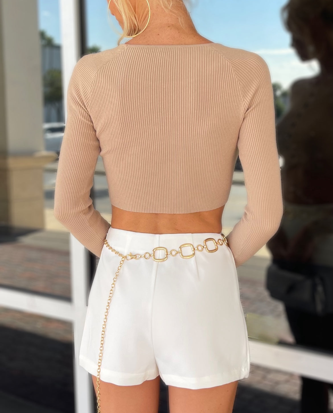Cropped Tan Sweater