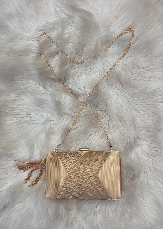 Gold Hardshell Purse