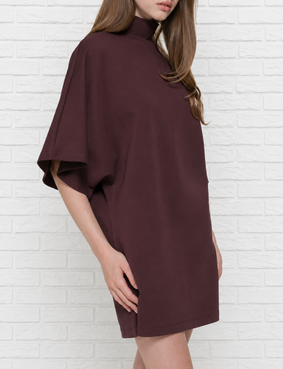 Oversized Mock Neck Mini Dress