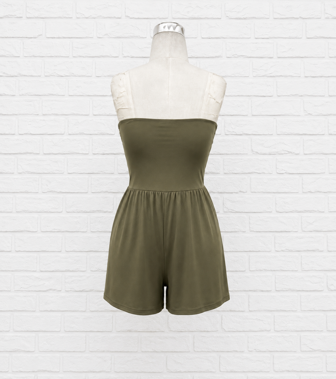 Strapless Twist Front Romper