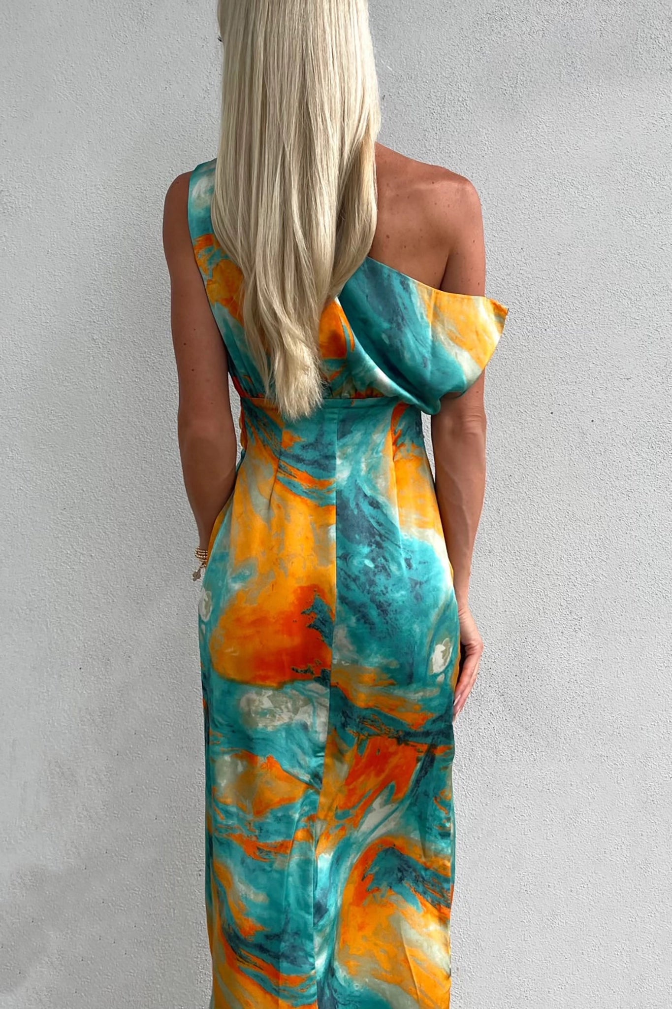 Tie Dye Maxi Dress Multicolor Back View