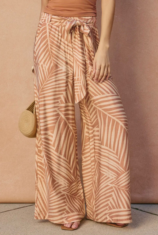 Tropical Printed Looped Pants