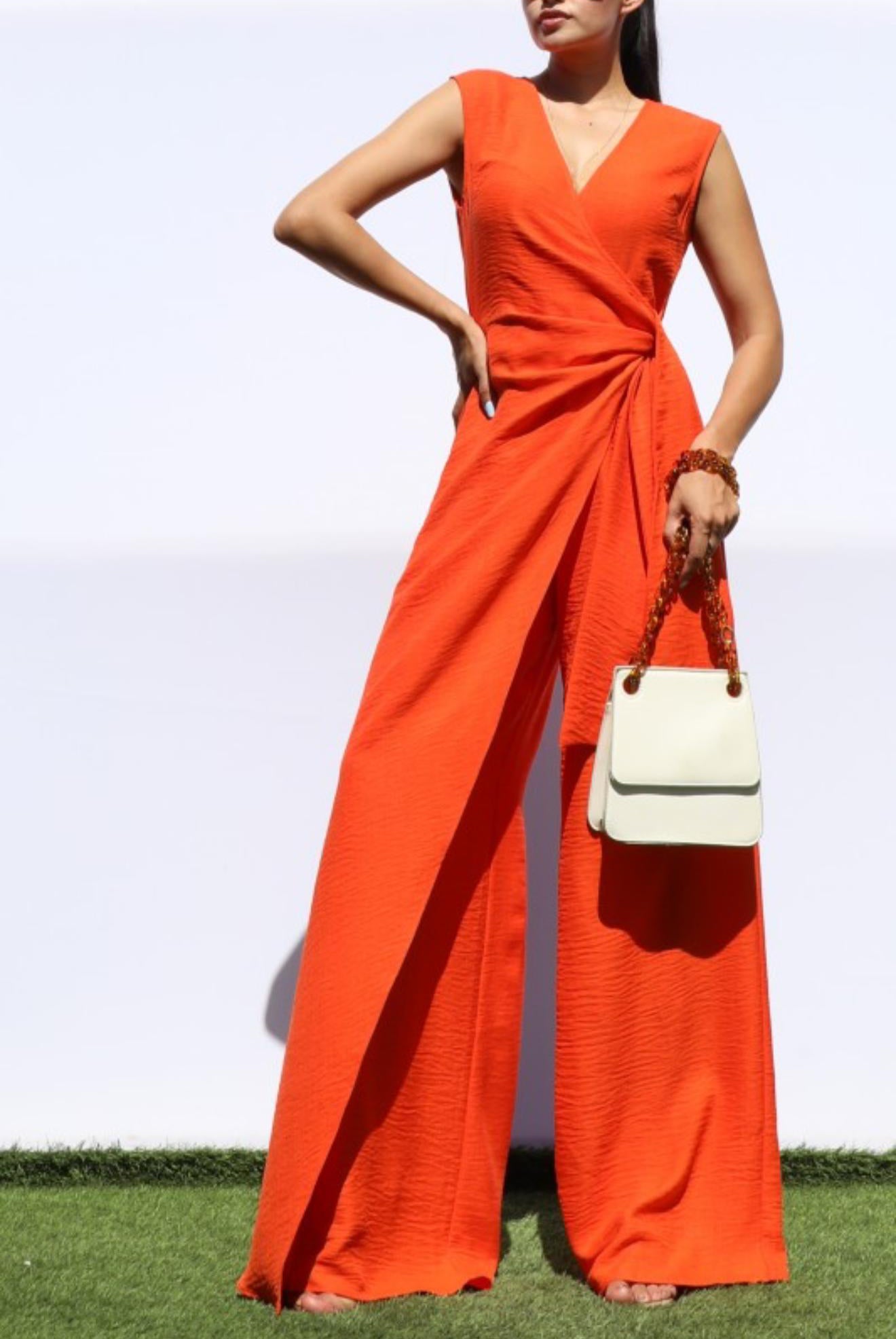 Wrap Flare Leg Jumpsuit