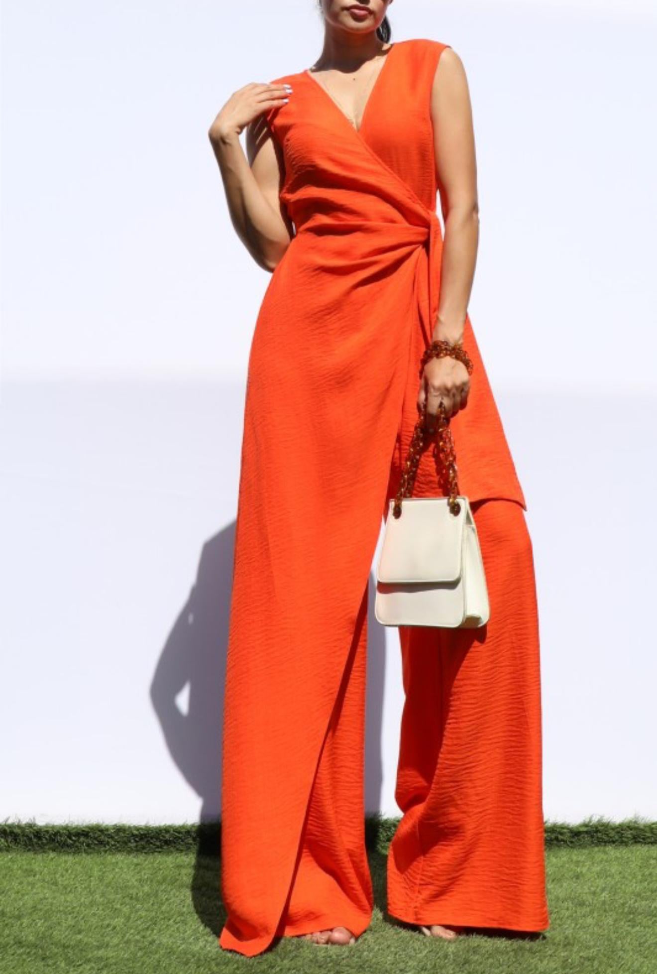 Wrap Flare Leg Jumpsuit